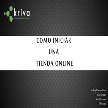 Como iniciar una Tienda Online