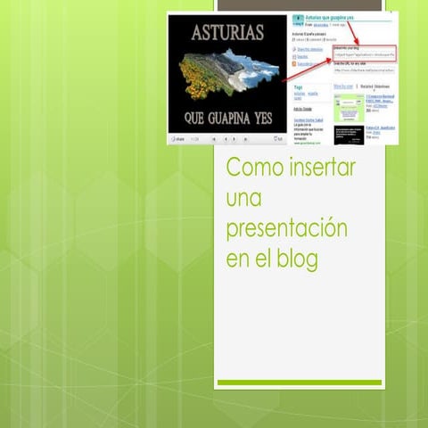 Como insertar una presentación en el blog
