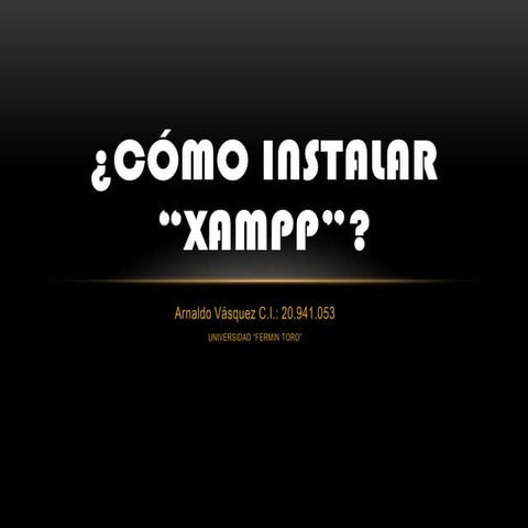 Como instalar servidor web xampp