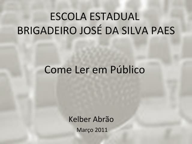 Como ler em público