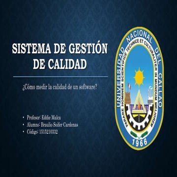 Sistema de gestion de calidad | PPTX