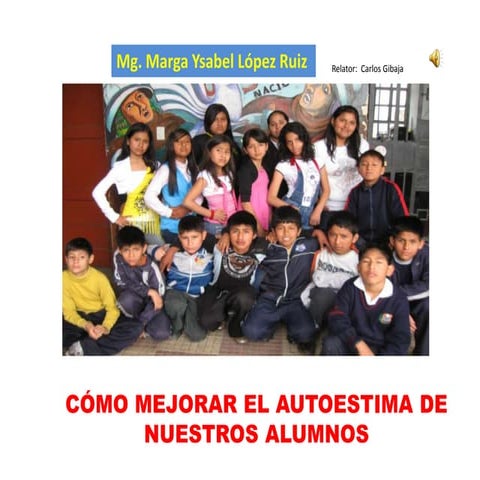 Como mejorar el autoestima de nuestros alumnos