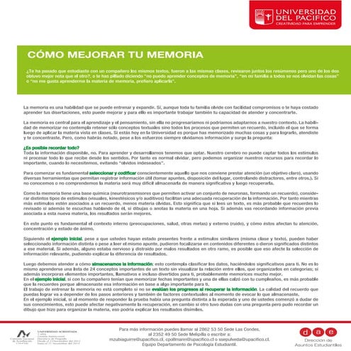 Como mejorar memoria