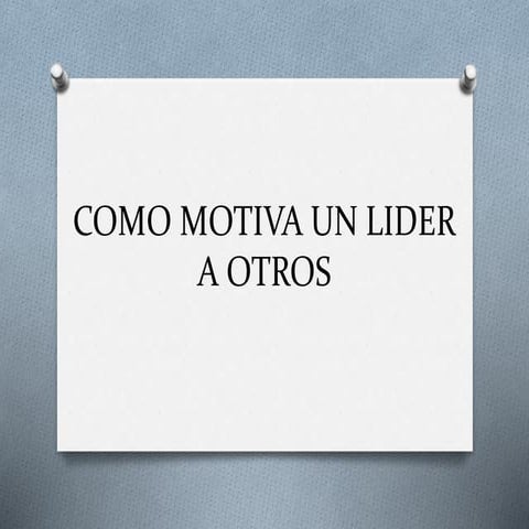 Como planifica un lider | PPTX