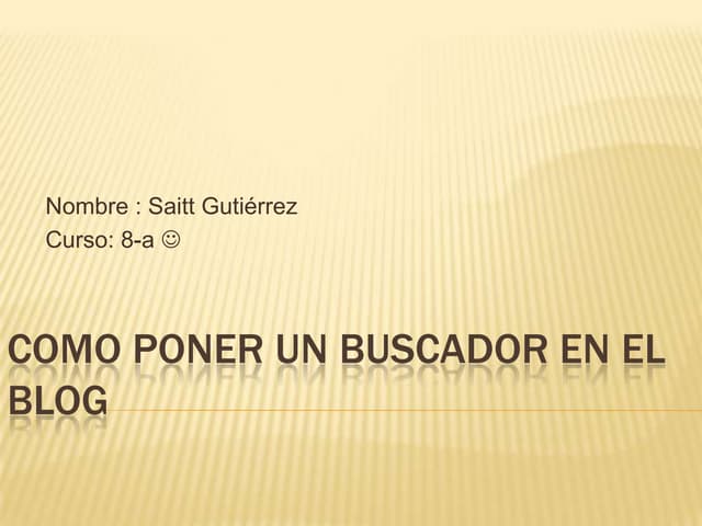 Como poner un buscador en el blog