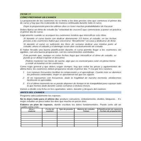 Como preparar un examen