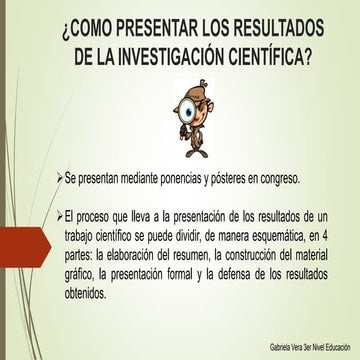 Como presentar los resultados de una investigación cientifica | PPTX