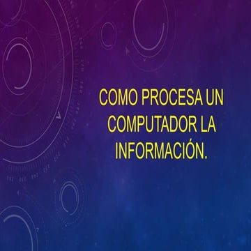 Como procesa un computador la información