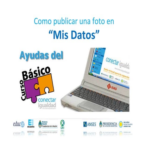 Como publicar foto en mis datos   campus unipe
