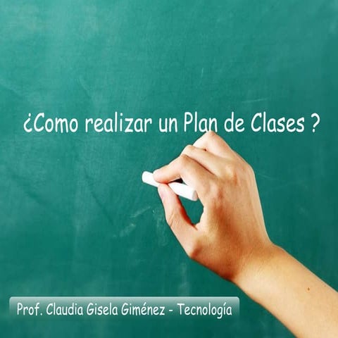Como realizar un plan de clases
