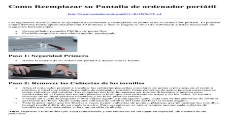 Como reemplazar su pantalla de ordenador portátil