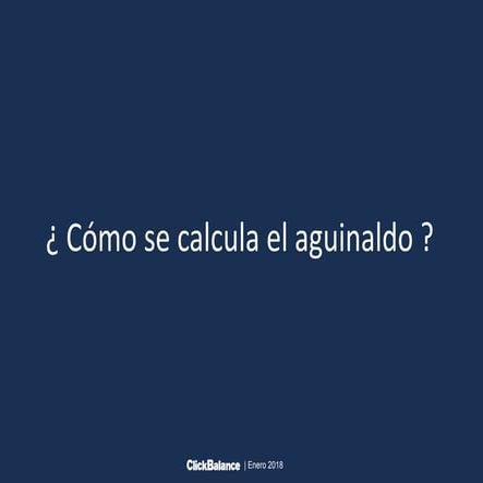 Cómo se calcula el aguinaldo | PDF