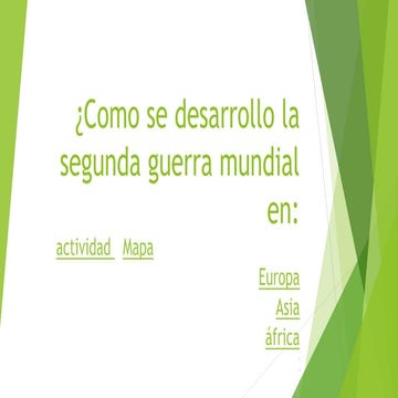 Como se desarrollo la segunda guerra mundial