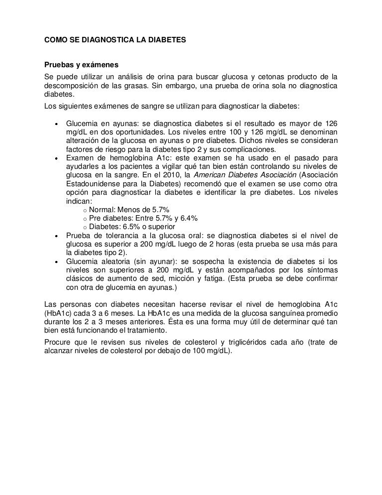 análisis de orina y sangre para diabetes