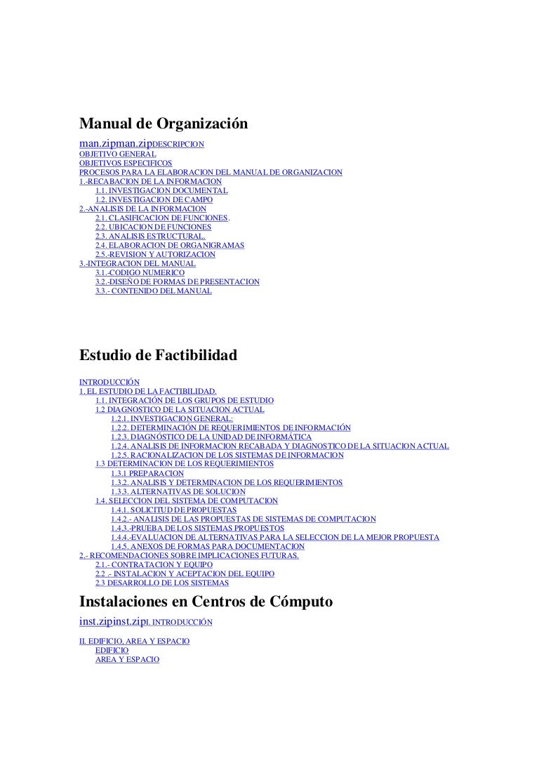 Como Se Elabora El Manual De OrganizacióN