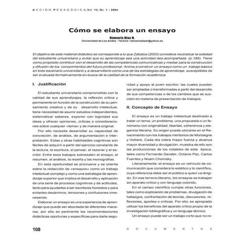 como se elabora un ensayo EN POSTGRADOS. | PDF