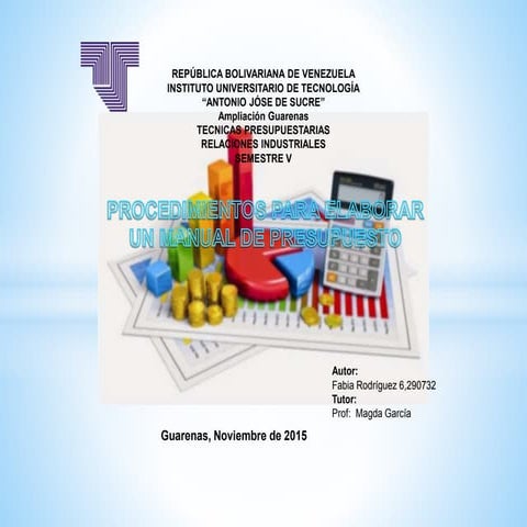 Como se elabora un manual de presupuesto