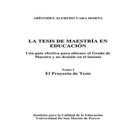 Como se hace un proyecto de tesis tesis en educacion[1]
