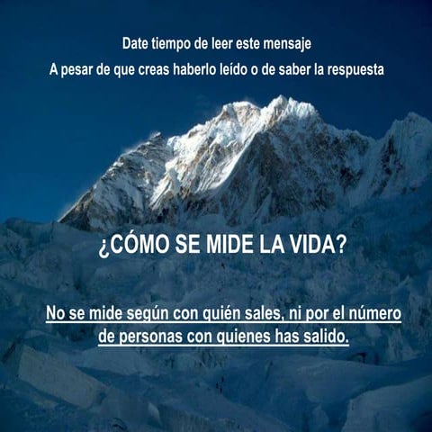 Como se mide la vida