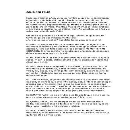 Como ser feliz