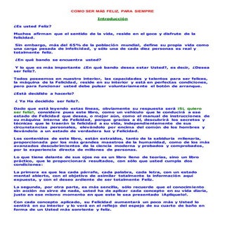Como ser mas feliz, para siempre co...