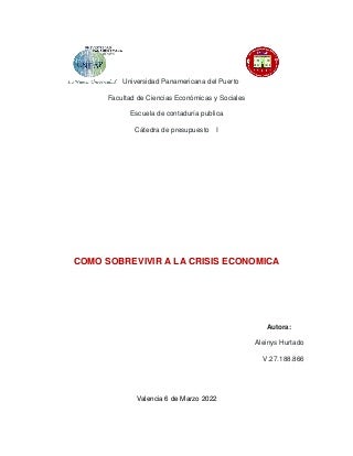 Como sobrevivir a la crisis economica 