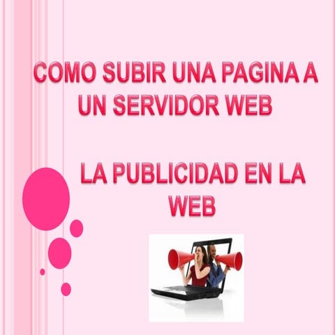 Como subir una pagina a un servidor web