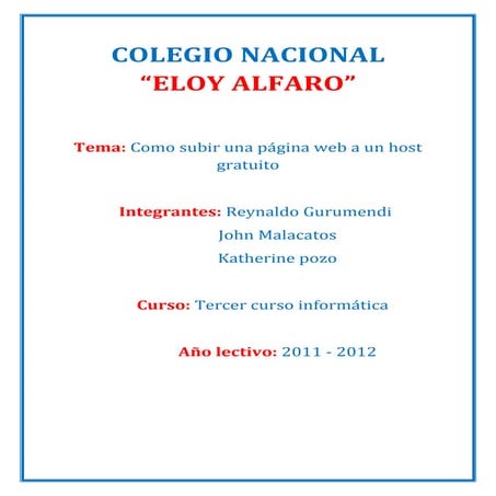 Como subir una pagina web a un host gratuito.pdf