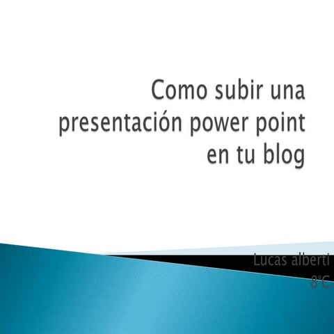Como subir una presentación power point en tu