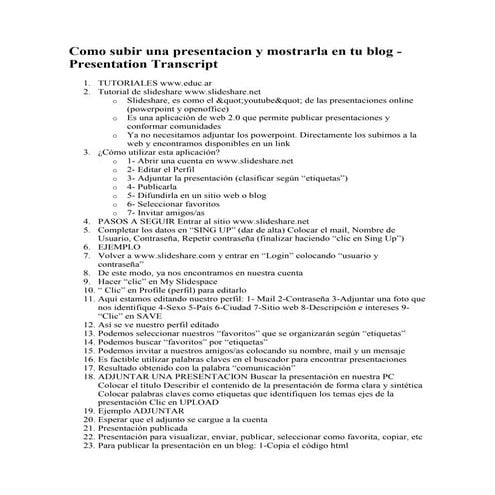 Manual de slideshare | PPT
