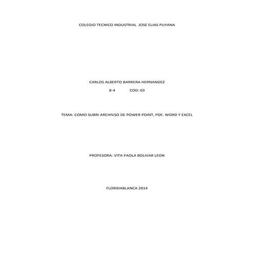 Como subir un archivo de power point ,pdf,word y excel