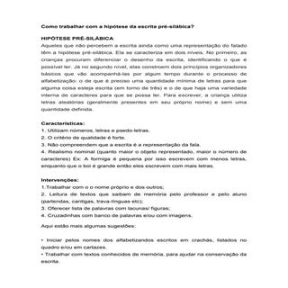 Como trabalhar com a hipótese da es...