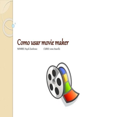Como usar movie maker