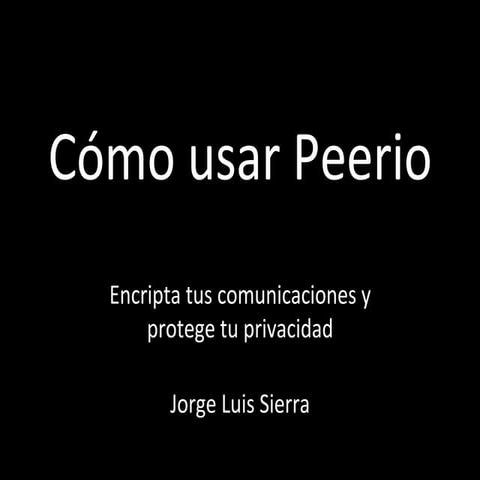 Cómo usar peerio