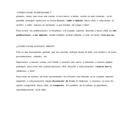 Como usar slideshare y google drive