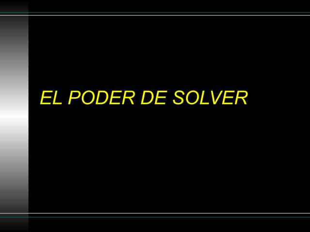 Como Usar Solver De Excel