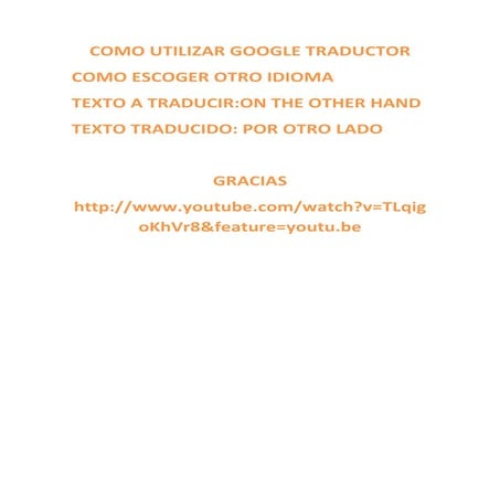Como utilizar google traductor | DOCX