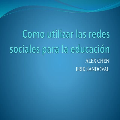 Como utilizar las redes sociales para la educación