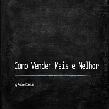 Como vender mais e melhor | PDF