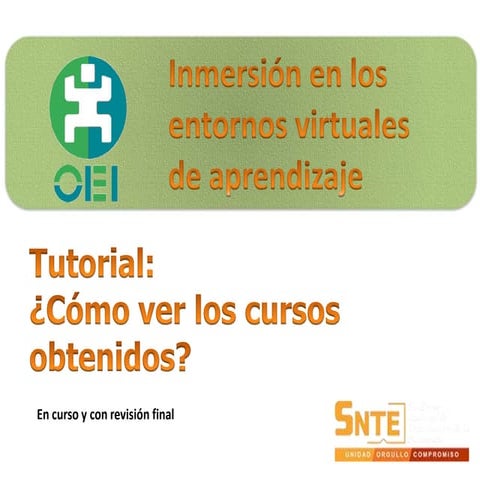 Cómo ver los cursos obtenidos