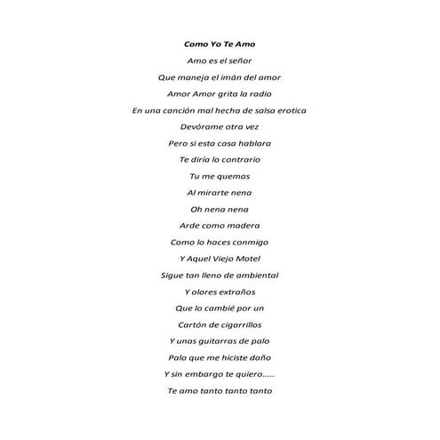 Como yo te amo