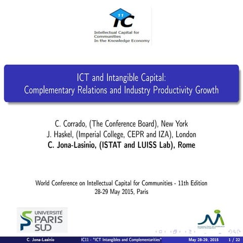 ICT and Intangible Capital: Complementary Relations and Industry Productivity...