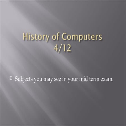 M4 - Computing - History