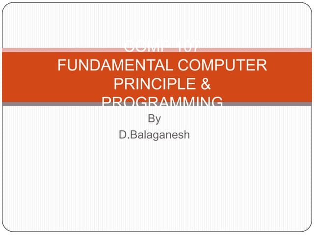 Comp 107chp 1