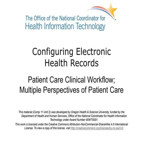 Patient Care Clinical Workflow 