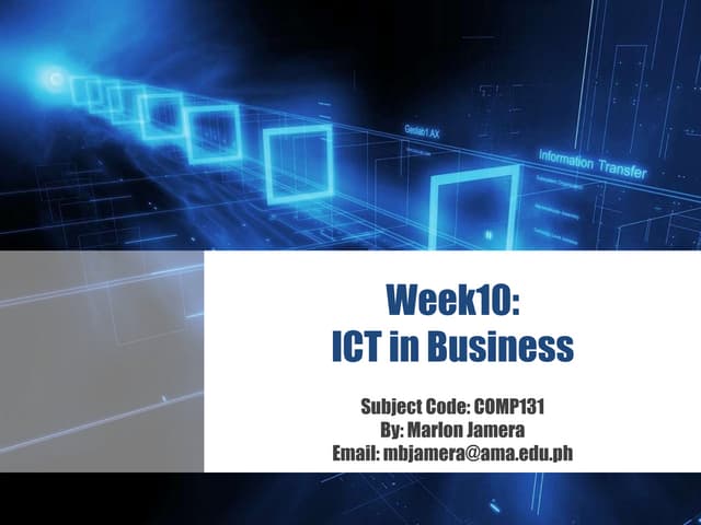 ICT in Business