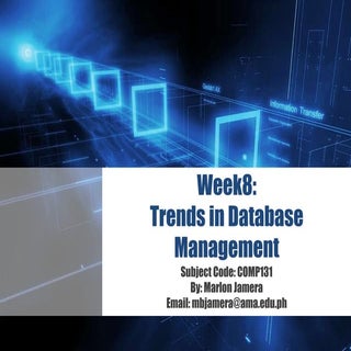 Trends in the Database
