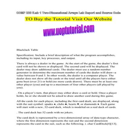 Comp 220 i lab 1 two dimensional arrays lab report and source code