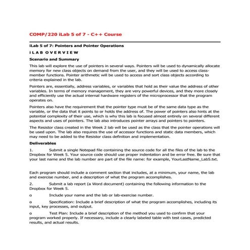 Comp 220 ilab 5 of 7