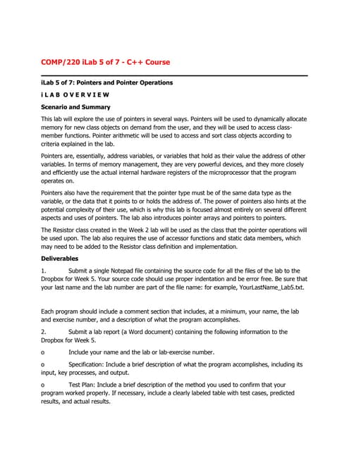 Comp 220 ilab 5 of 7